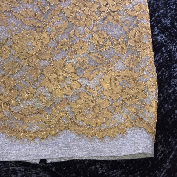 🆕 Loft Olive Green & Grey Stretch Lace Pencil 6 - Picture 5 of 5